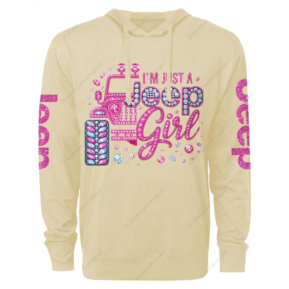 Rhinestone Pink Bling Car Jp Oversized Lightweight Hoodie   