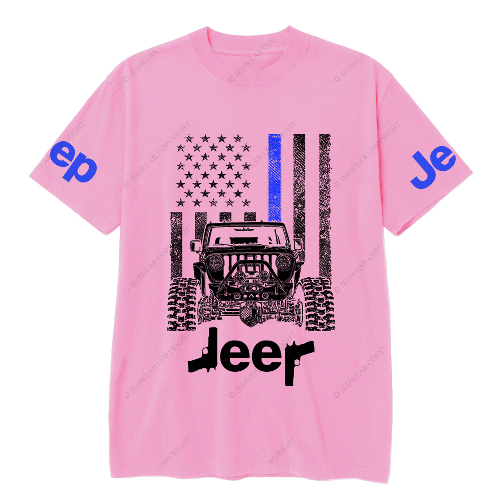 American Flag Policeman Gun Police Badge Jp T-Shirt