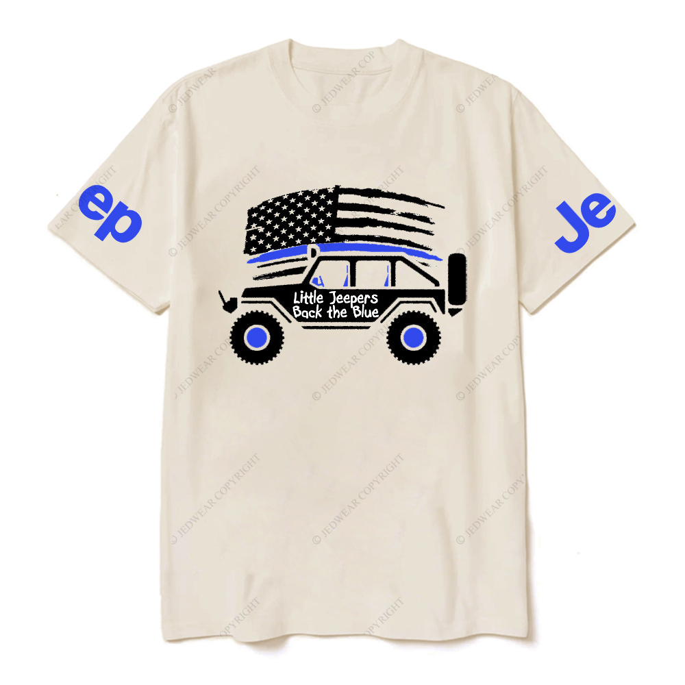 Little Jeepers Back The Blue Policeman American Flag Jp T-Shirt