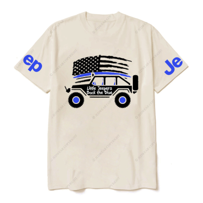 Little Jeepers Back The Blue Policeman American Flag Jp T-Shirt