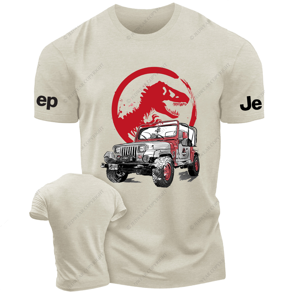 Dinosaur On The Back Of An Off-Road Vehicle  Jp T-Shirt