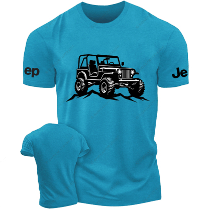 Jp CJ Off-Road Vehicle Driving On The Road  Silhouette Jp T-Shirt