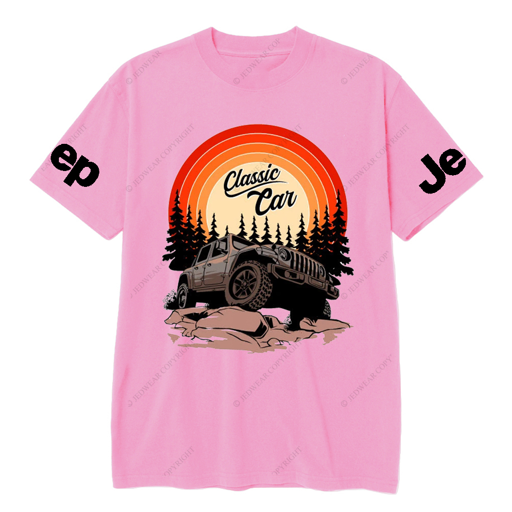 Classic Car And Tree Silhouette JP T-shirt