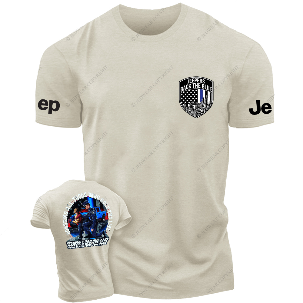 Policeman Honoring All Those Who Hold The Line Jeepers Back The Blue Jp T-Shirt