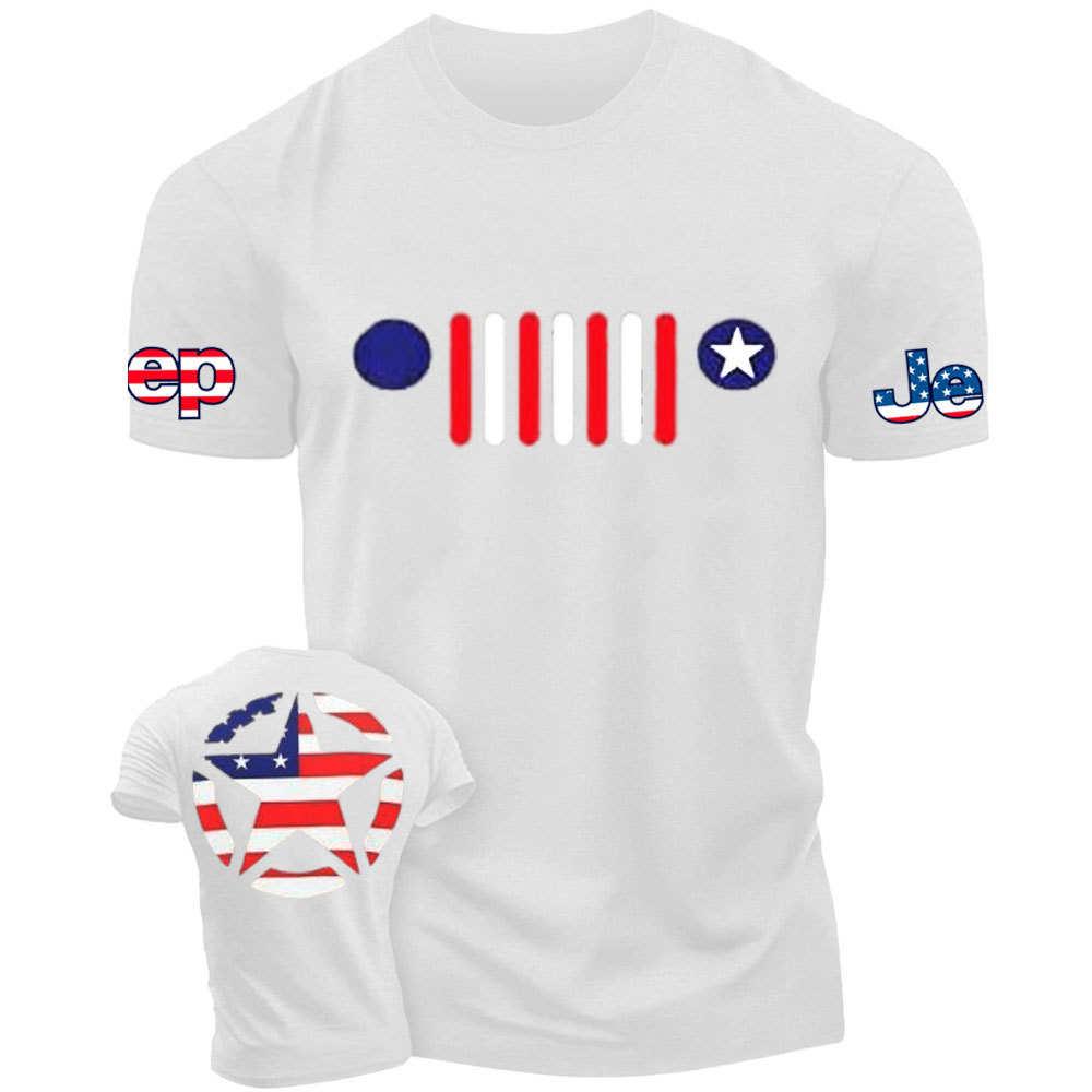 US Flag Jp Grille and Star T-Shirt