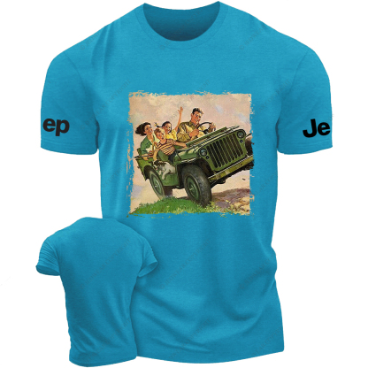 A Family Riding An Off-Road Vehicle Jp T-Shirt