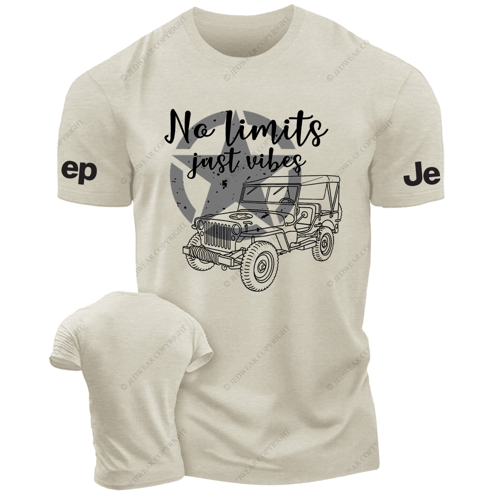 Military Star And No Limits Just Vibes JP T-Shirt