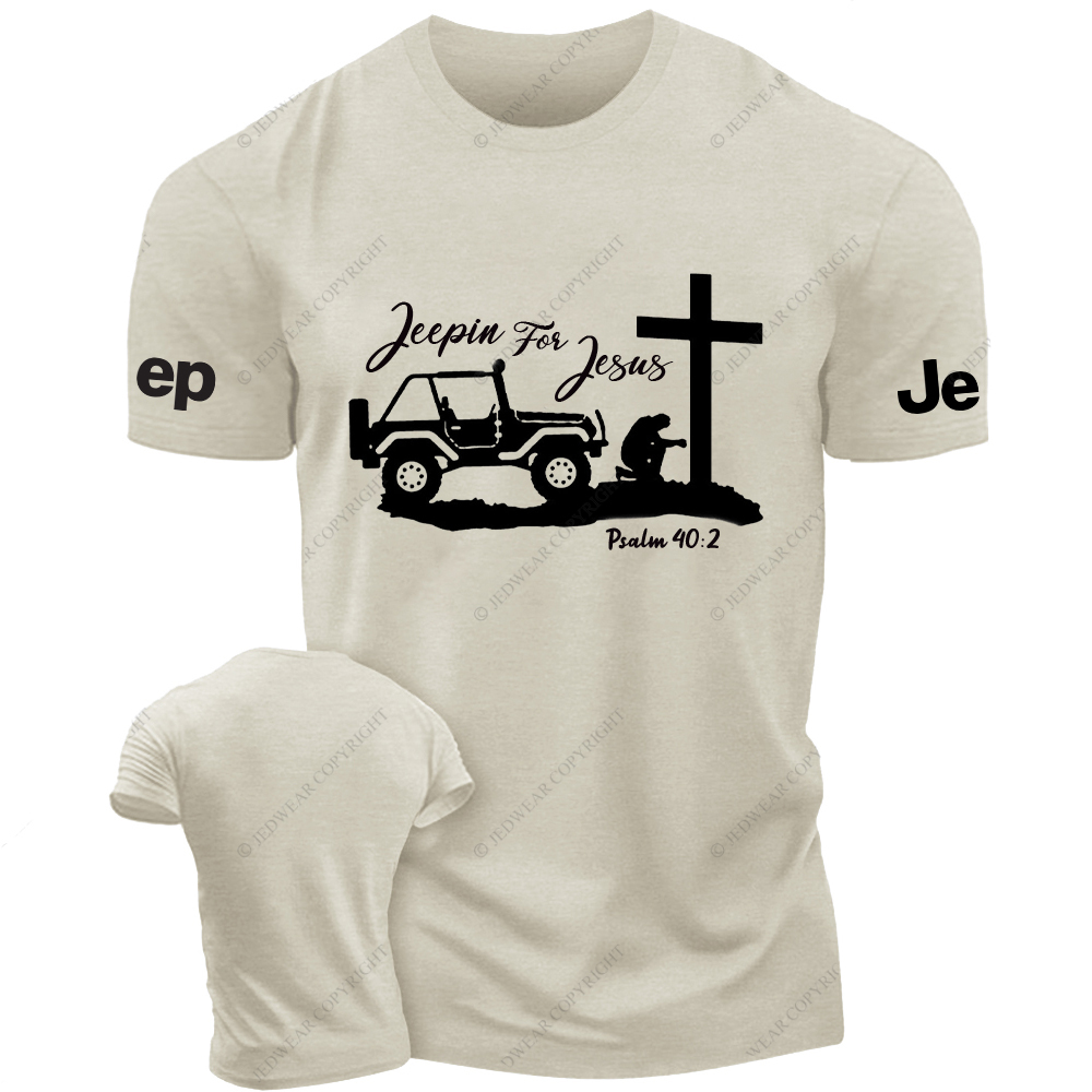 Jeepers For Jesus Religion Psalm Repent Jp T-Shirt