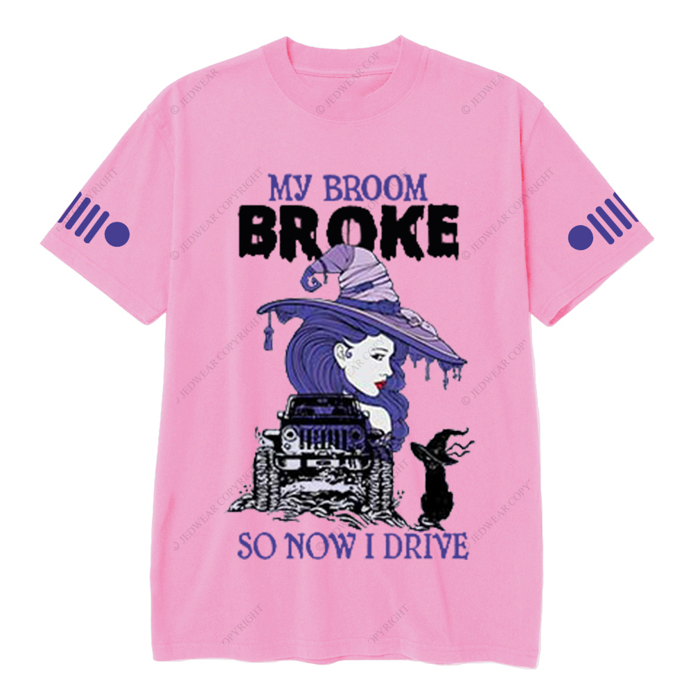 My Broom Broke So Now I Drive Skull  Jp T-Shirt