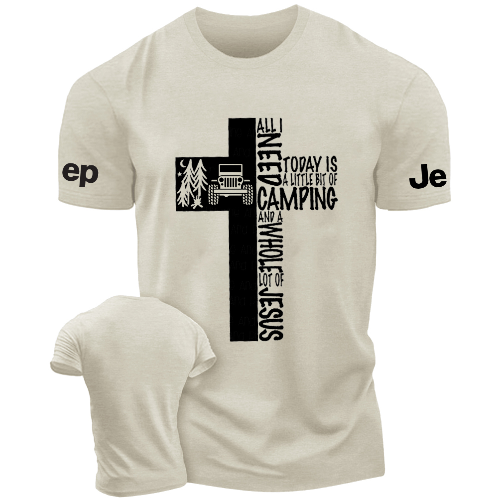 Religion Jesus Cross All Need Camping Jp T-Shirt