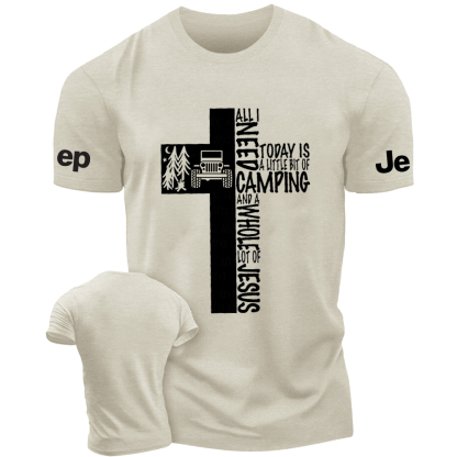 Religion Jesus Cross All Need Camping Jp T-Shirt