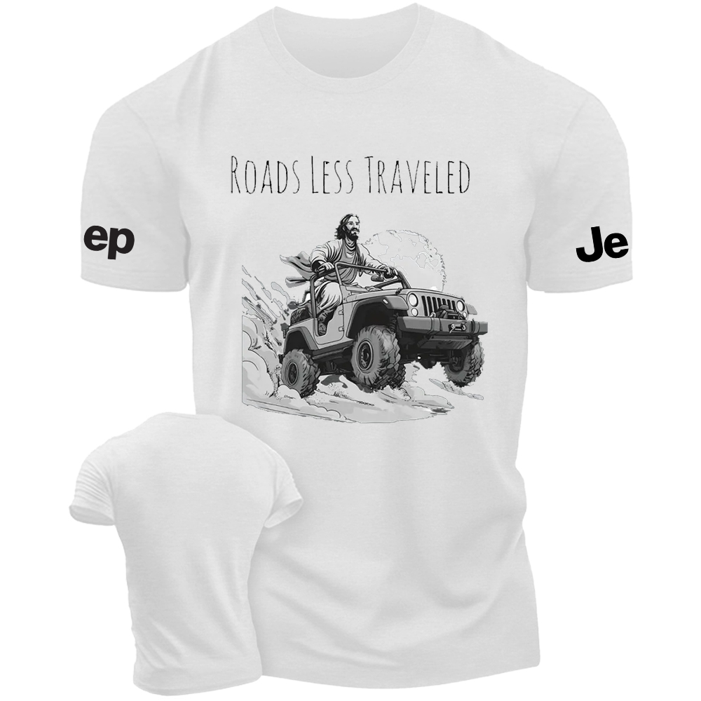Religion Cross Jesus Roads Less Traveled Jp T-Shirt