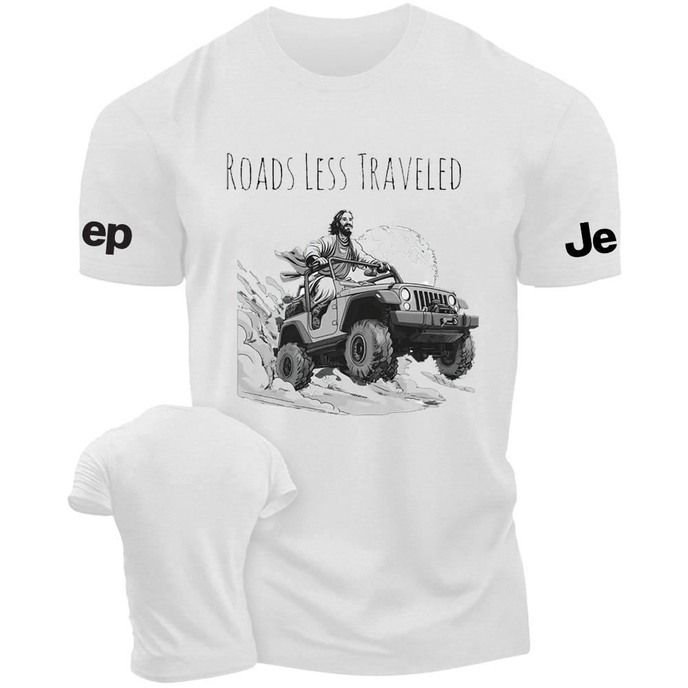 Religion Cross Jesus Roads Less Traveled Jp T-Shirt
