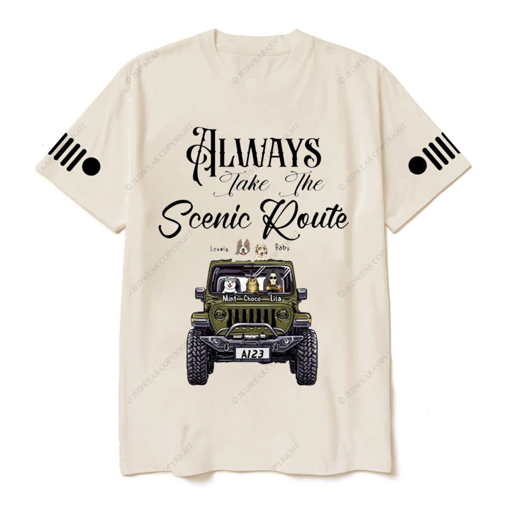 Always Take The Scenic Route Dog Lovely Baby Jp T-Shirt