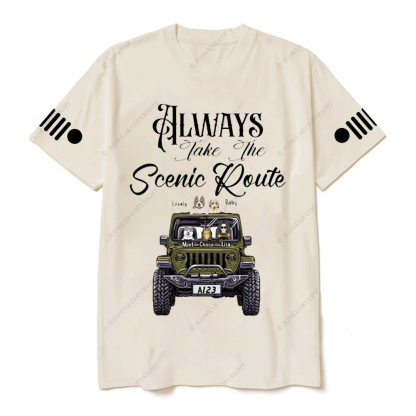 Always Take The Scenic Route Dog Lovely Baby Jp T-Shirt