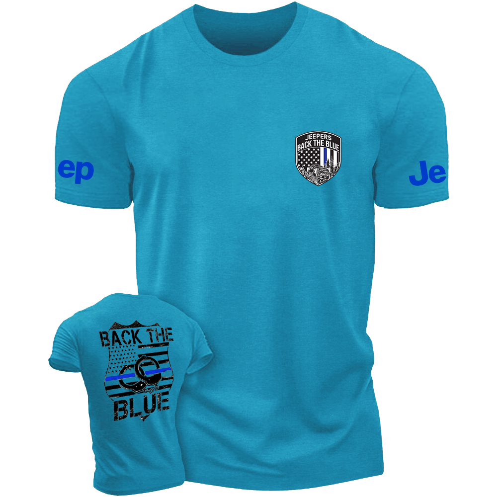 American Flag Policeman Handcuffs Back The Blue  Jp T-Shirt