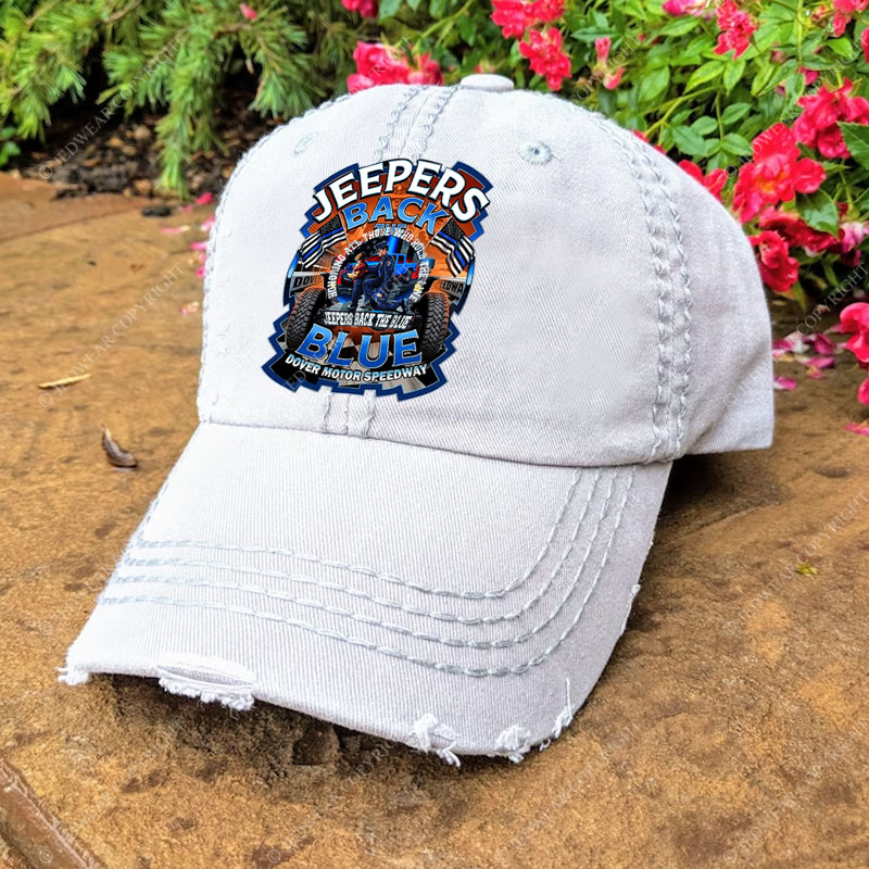 Police Honoring All Those Who Hold The Line Jeepers Back The Blue Jp Baseball Cap
