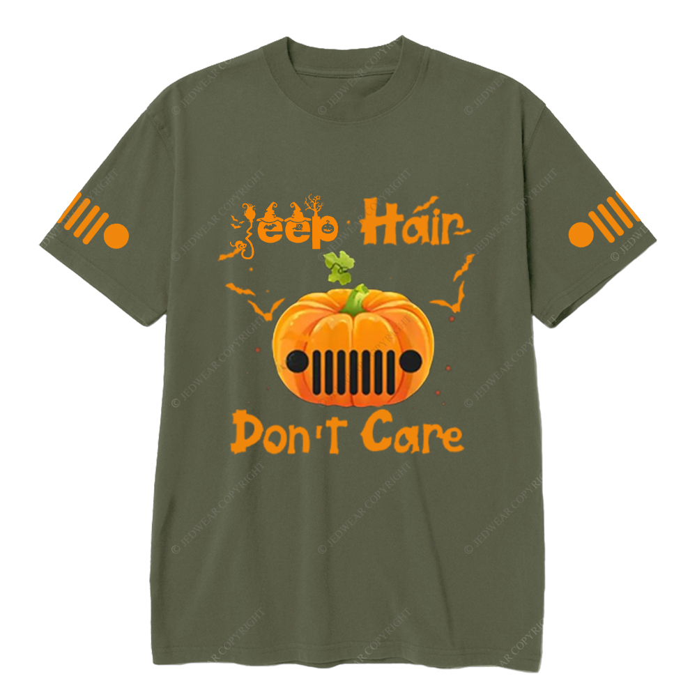 Jp Hair Don't Care Pumpkin Halloween Bat JP T-shirt