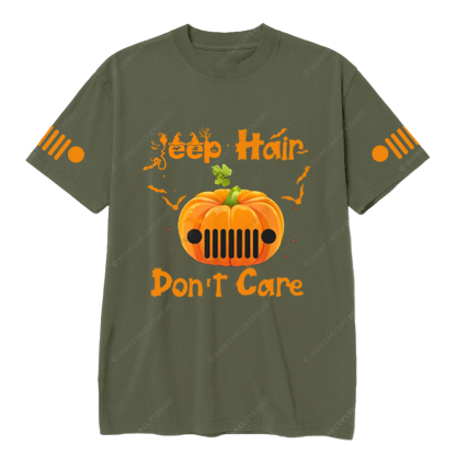 Jp Hair Don't Care Pumpkin Halloween Bat JP T-shirt