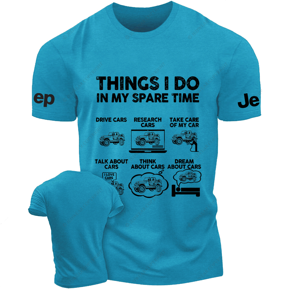 Jp Things I Do In My Spare Time Drive My Cars  Jp T-Shirt