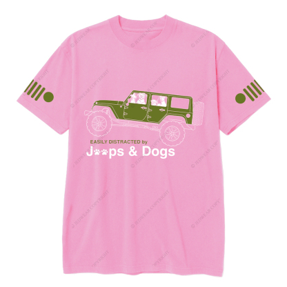 Dog Driving A Car Easily Distracted By Dogs T-Shirt