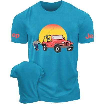 Cartoon Funny A Man On A Skateboard  Sun Jp T-Shirt