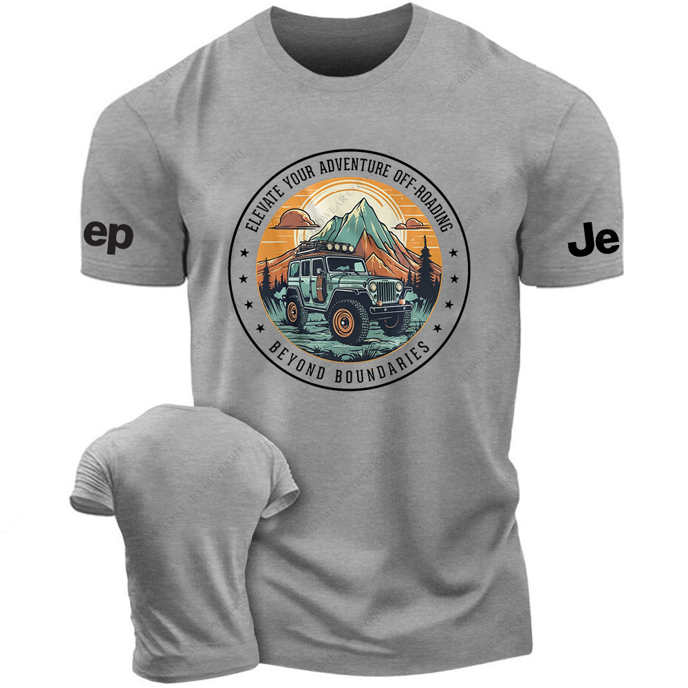 Cartoon Funny Elevate Your Adventure Off-Road Beyond Boundaries Jp T-Shirt