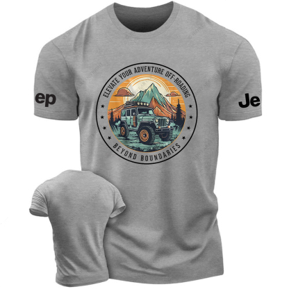 Cartoon Funny Elevate Your Adventure Off-Road Beyond Boundaries Jp T-Shirt