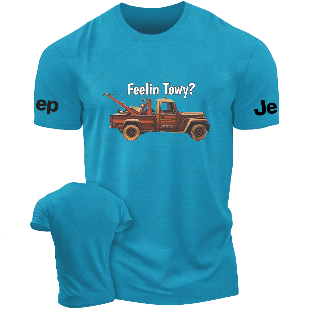 Feelin Towy Willys Wrecker Tow Truck Vintage Jp T-Shirt