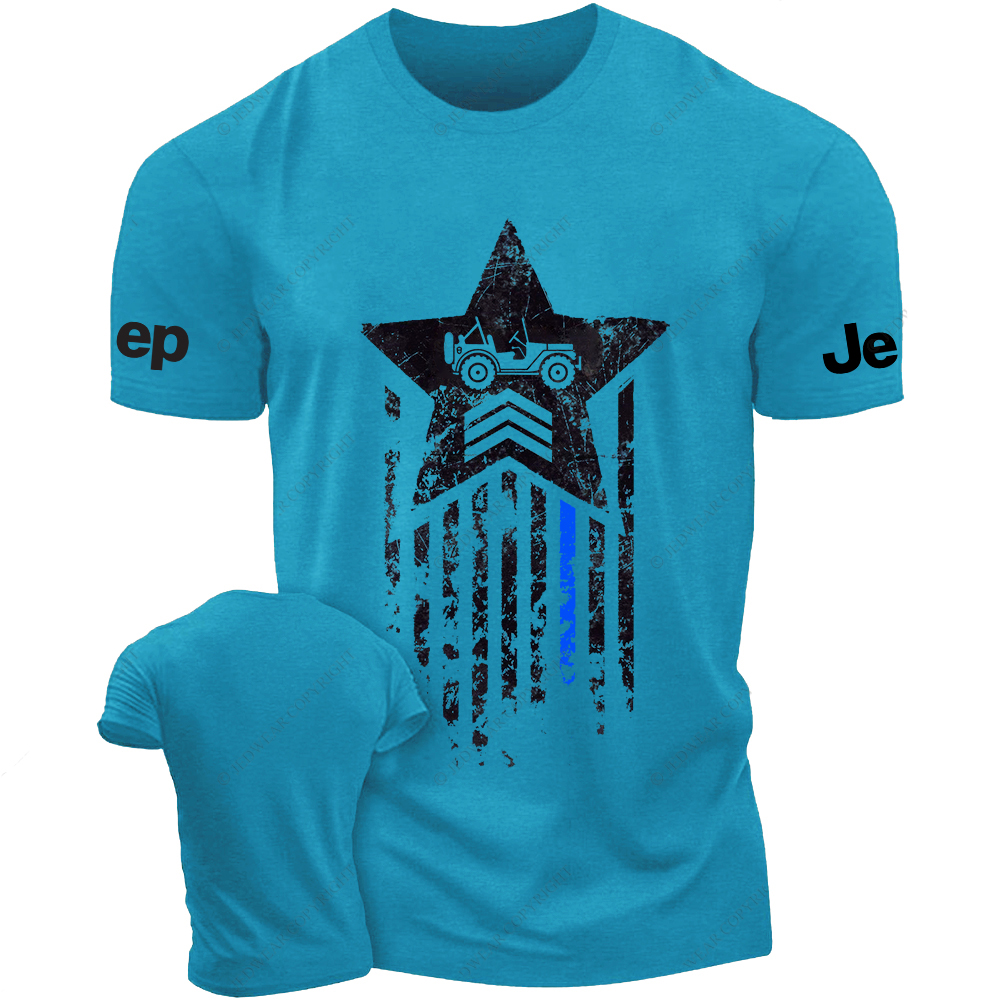American Flag Military Star Old Dump Truck Vintage Style Jp T-Shirt