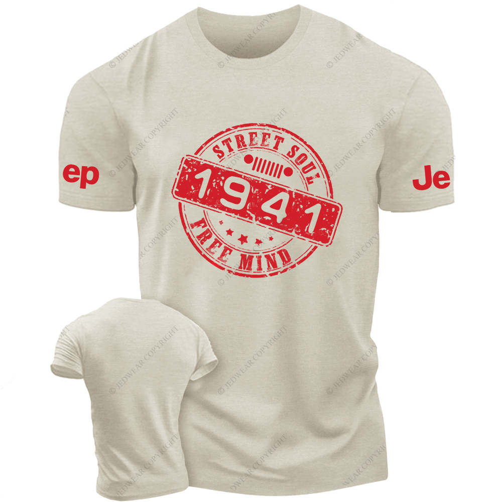 Street Soul Free Mind Created Time Since 1941 Vintage Style Jp T-Shirt