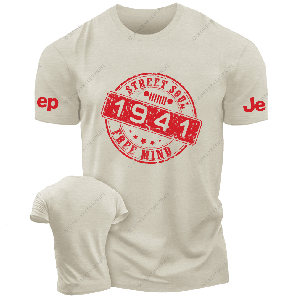 Street Soul Free Mind Created Time Since 1941 Vintage Style Jp T-Shirt