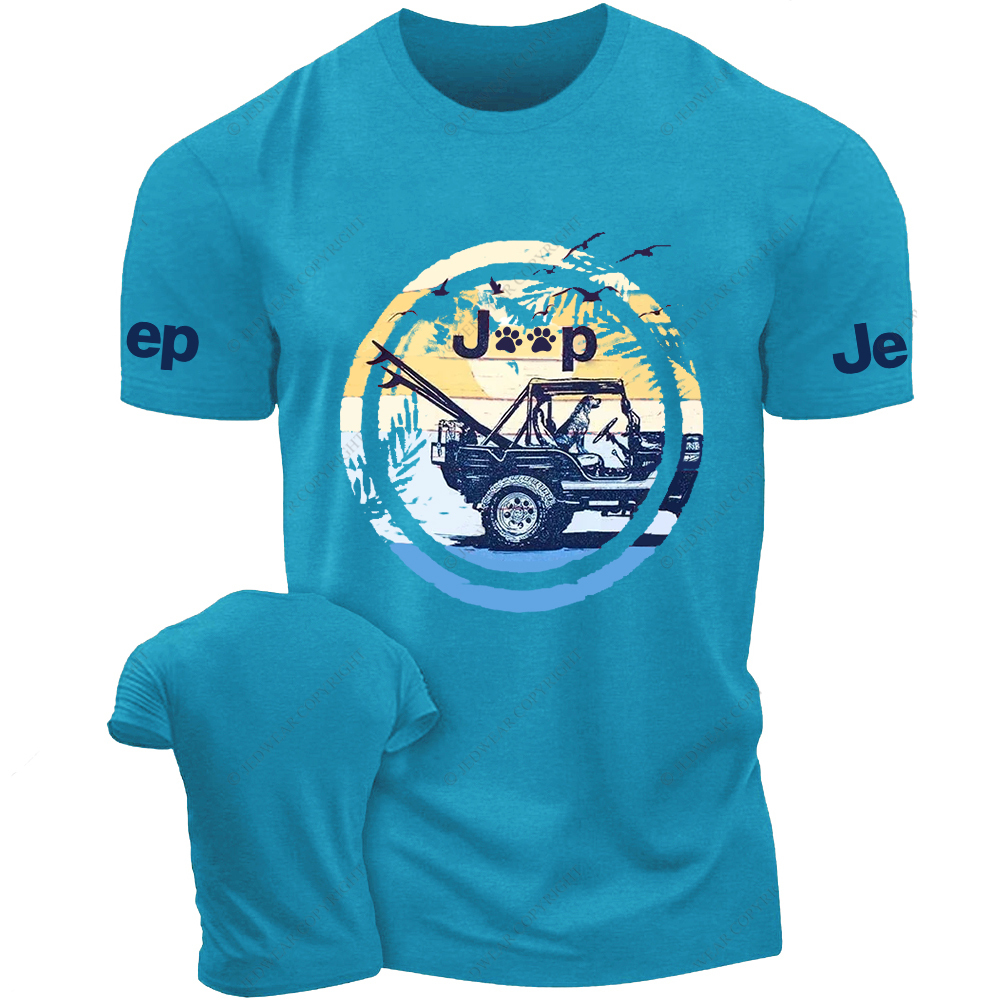 Dog In The Car Vintage Style Jp T-Shirt
