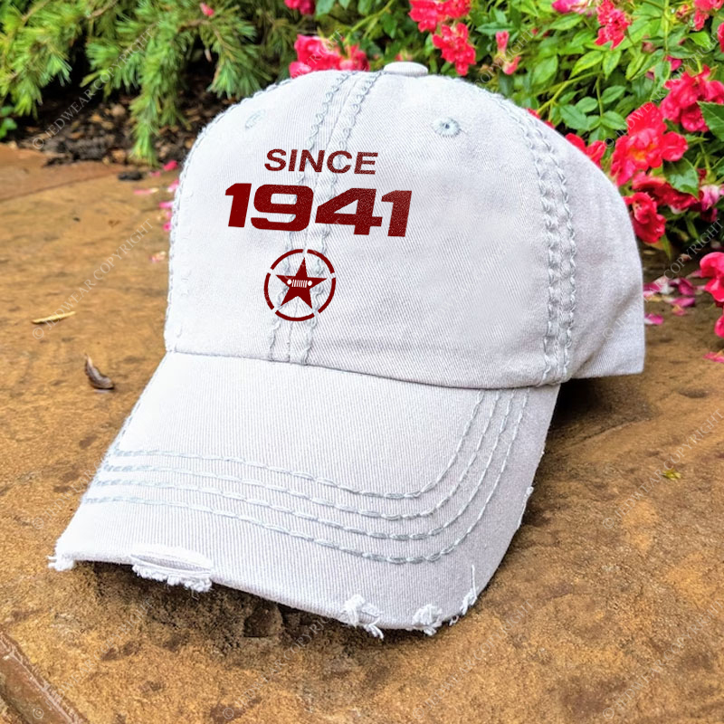 Vintage Military Star Circle Since 1941 Jp Baseball Cap