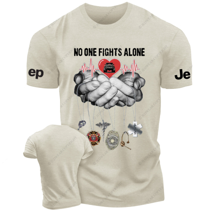 Support And Unity With Our Firefighter No One Fights Alone Jp T-Shirt