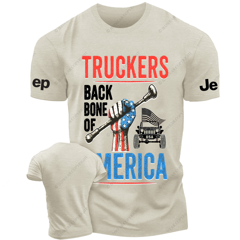 Truckers Backbone Of America Apparel Patriotic Trucking Jp T-Shirt