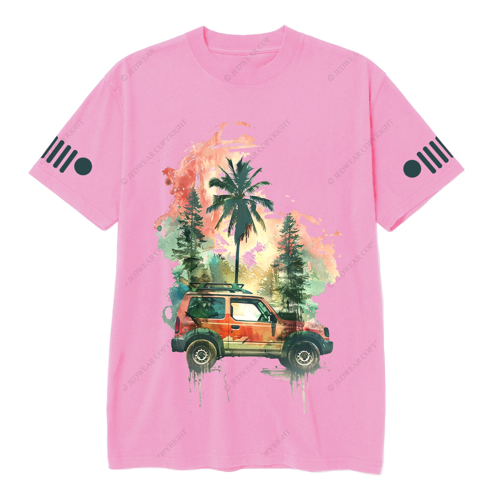 Tree Watercolor And Ink Painting Jp Flag T-shirt