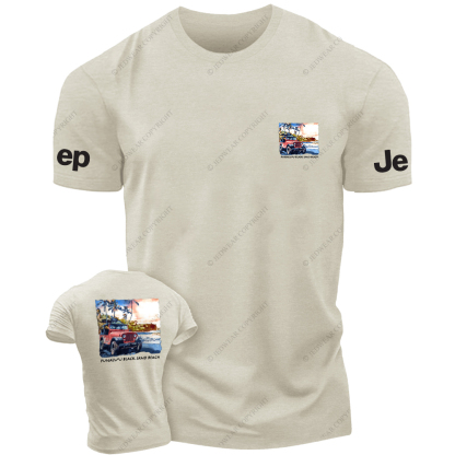 Black Sand Beach Coconut Tree JP T-Shirt