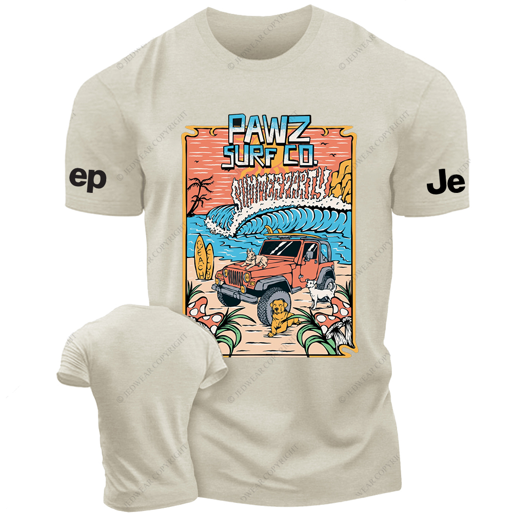 Pet Dog Pawz Surf Jp T-shirt