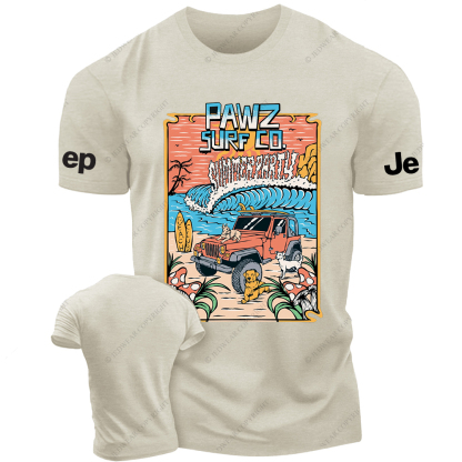Pet Dog Pawz Surf Jp T-shirt