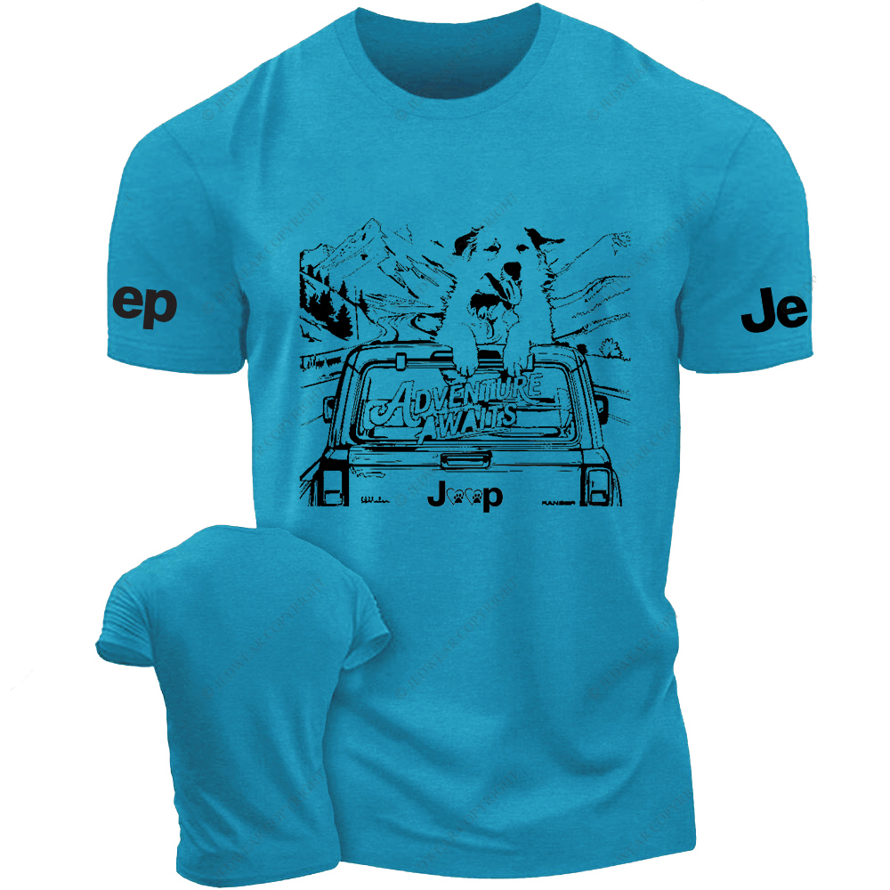Aventure Awaits Dog Driving A Car Jp T-shirt