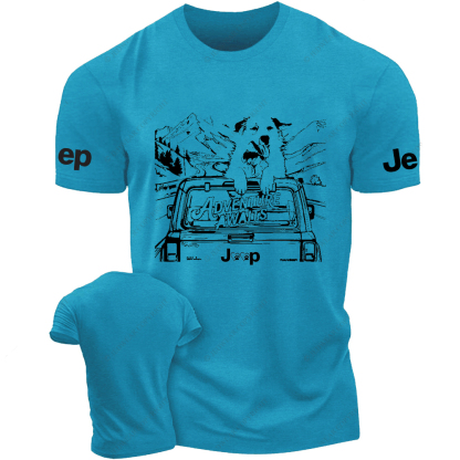 Aventure Awaits Dog Driving A Car Jp T-shirt