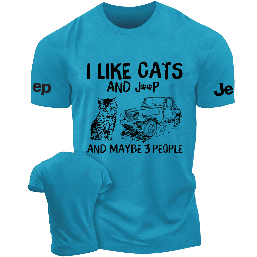 I Like Cats And Car And Maybe 3 People Jp T-shirt