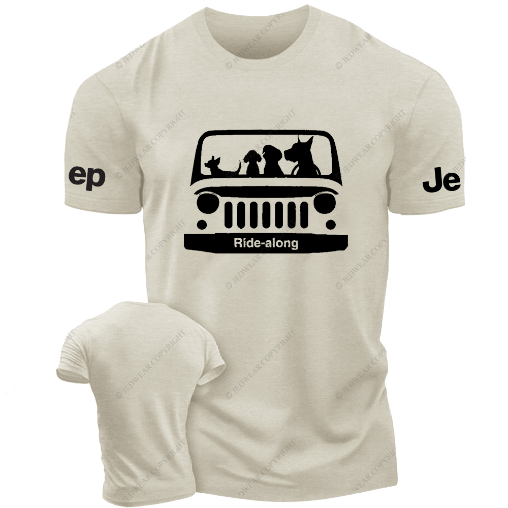 Four Dogs Ride Along Jp T-Shirt