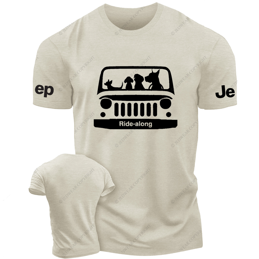 Four Dogs Ride Along Jp T-Shirt