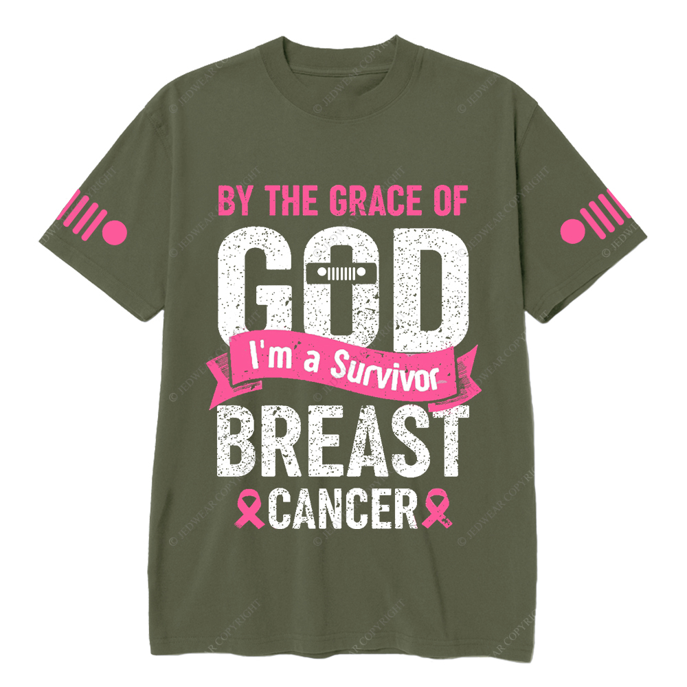 By The Grace Of I'm A Survivor Breast Cancer Jp T-shirt