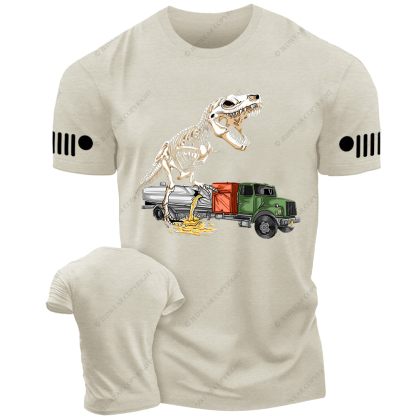 Dinosaur Bone Frame Destruction Truck Jp T-Shirt