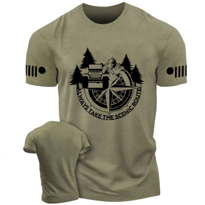 Compass Always Take The Scenic Route Jp T-shirt