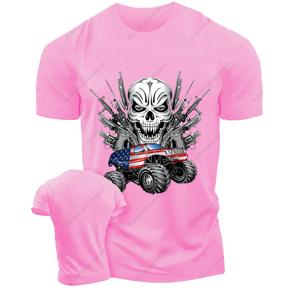 American Flag Off-Road Skull Gun Jp T-shirt