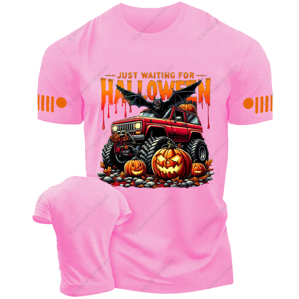 Just Waiting For Halloween Skull Bat Jp T-shirt
